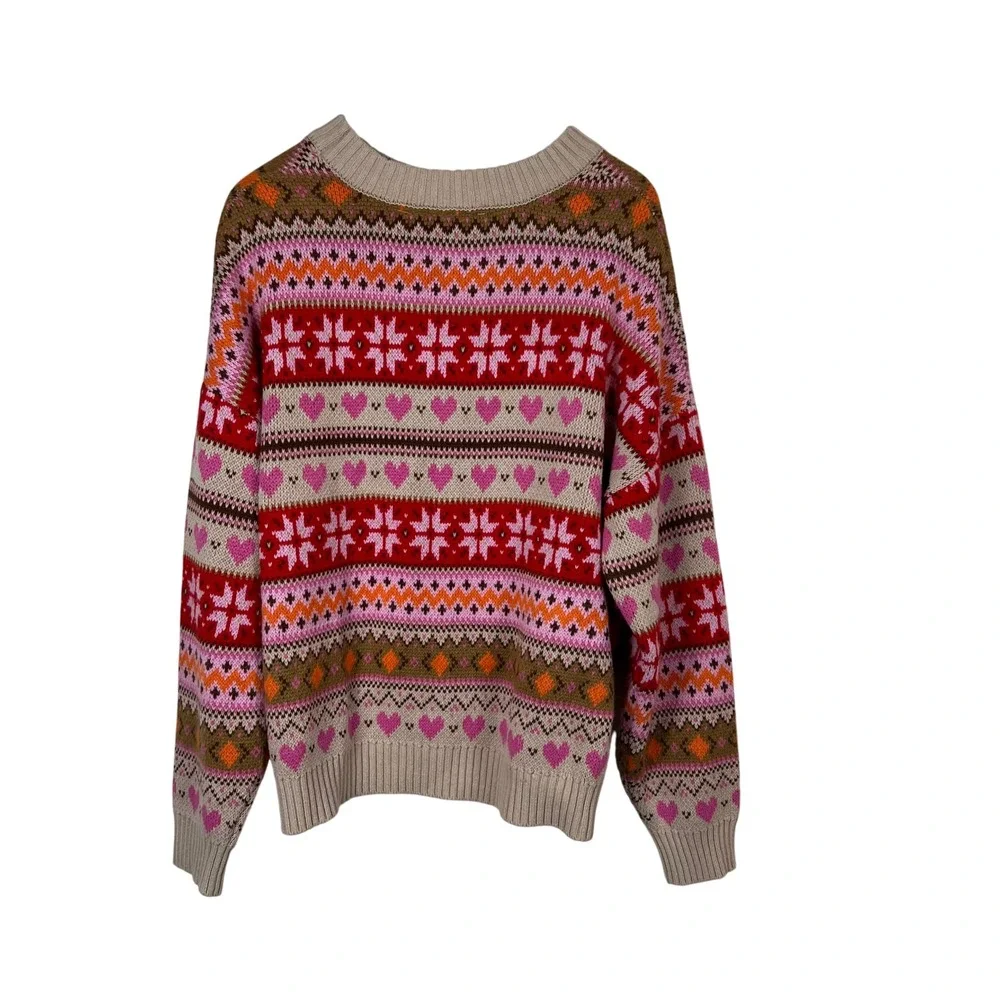 Forever 21 Hello Kitty & Friends Fair Isle Knit Sweater Womens Oversized Medium‎